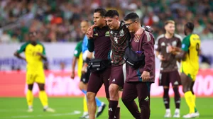 Edson Alvarez was forced off with injury at the Copa America