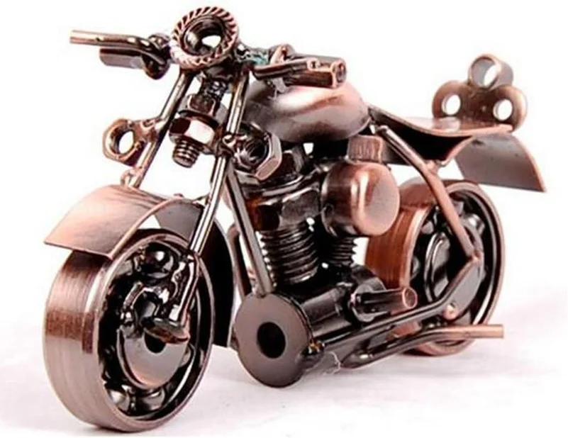 A classic copper motorcycle  