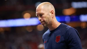 United States coach Gregg Berhalter looks dejected after Thursday's loss to Panama.