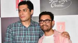 X : Junaid Khan with his father, Aamir Khan
