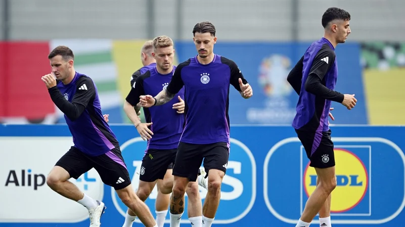 Germany players train ahead of UEFA Euro 2024 round of 16 match against Denmark, AP photo