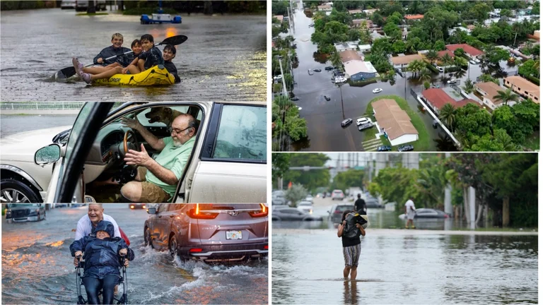 Visuals from flash flood situations in Florida. - AP