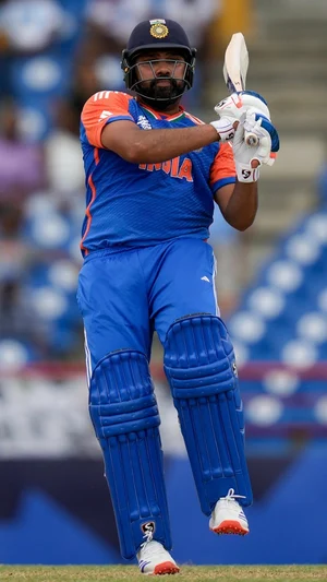 AP/Ramon Espinosa : Indian captain Rohit Sharma