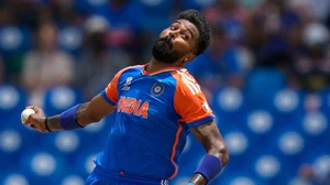 AP/Ramon Espinosa : Hardik Pandya picked up three wickets in the India vs South Africa final at ICC T20 World Cup 2024, in Barbados on Saturday (June 29).