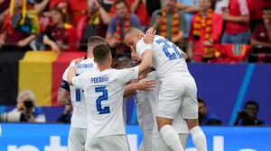 AP/Darko Vojinovic : Slovakia defeated Belgium 1-0 in their first match