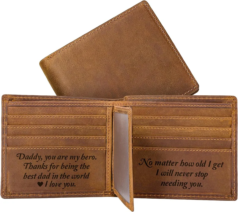A brown leather wallet for men 