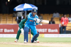 X | BCCI Women  : Smiriti Mandhana in action during the 1st ODI match on India women vs South Africa women at M Chinnaswamy on June 16, Sunday 2024. 