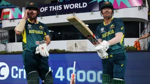 Photo: Cricket Australia : David Warner and Travis Head opened the batting for Australia against Oman in their T20 World Cup 2024 clash in Barbados.