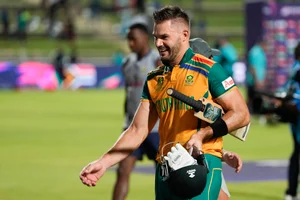 Ricardo Mazalan : South Africa's captain Aiden Markram walks from the field following his team's nine wicket win over Afghanistan in their men's T20 World Cup semifinal cricket match at the Brian Lara Cricket Academy in Tarouba, Trinidad and Tabago, Wednesday, June 26, 2024. (AP Photo/Ricardo Mazalan)