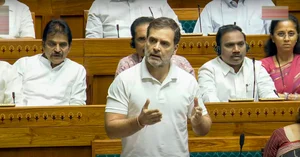 PTI : Leader of Opposition Rahul Gandhi in the Lok Sabha. 