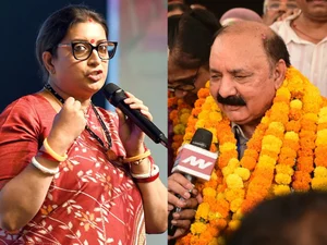 X/@zaakraaaa/@KLSharmaINC : L: Union Minister Smriti Irani | R: Congress' Kishori Lal Sharma