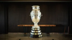 Copa America : The original Copa America trophy.