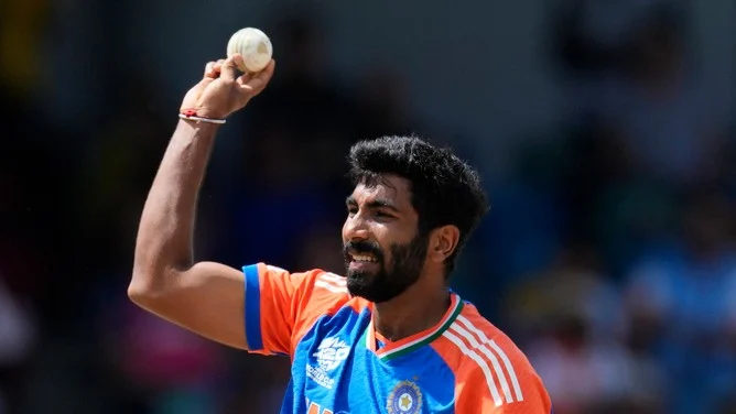 Jasprit Bumrah in action, ICC T20 World Cup 2024, AP photo