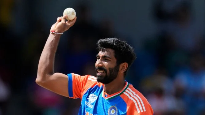 Jasprit Bumrah in action during the India vs England semi-final at ICC T20 World Cup 2024 in Guyana. - AP/Ricardo Mazalan