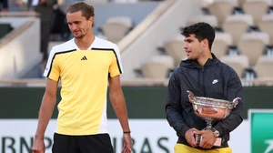 Carlos Alcaraz and Alexander Zverev pictured after the French Open final