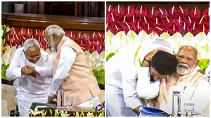 PTI : PM Modi with Nitish Kumar (L) and Chirag Paswan during the NDA Parliamentary meet on Friday, June 7