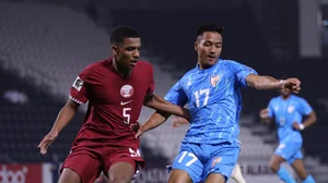 X | Indian Football Team  : A glimpse from India vs Qatar FIFA World Cup qualifier match. 