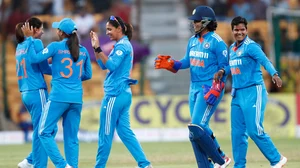 X/BCCIWomen : Indian women's team celebrate a wicket.