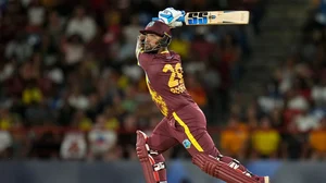 AP/Ramon Espinosa : WI batter Nicholas Pooran in action against AFG.