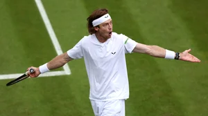Andrey Rublev suffered a shock first-round upset on Tuesday at Wimbledon