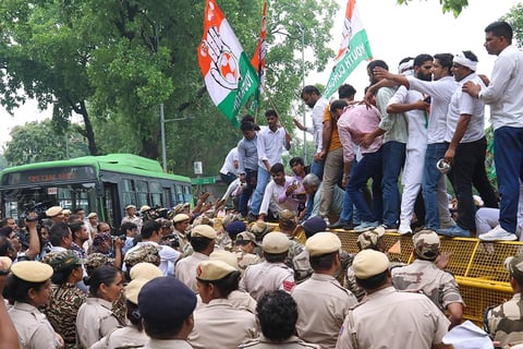 National Youth Congress protest in Delhi