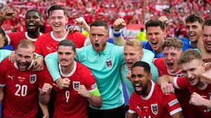 | Photo: AP/Ebrahim Noroozi : UEFA Euro 2024: Austria team celebrate their success.