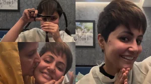 Instagram : Hina Khan cuts her hair short
