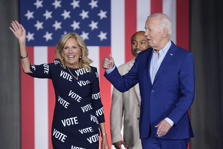 US President Joe Biden with first lady Jill Biden | - AP