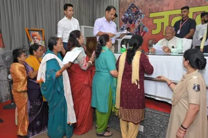 People attending Chief Minister Shri Vishnu Deo Sai's second Jandarshan