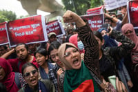 Photo: AP/Rajib Dhar : Anti Government Protest in Bangladesh