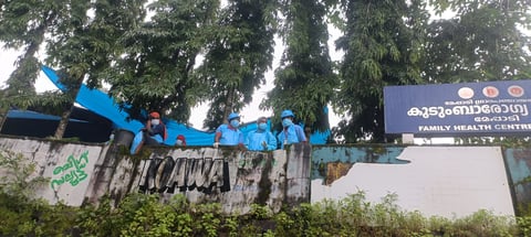 Volunteers involved in rescue operations in Wayanad, Kerala.