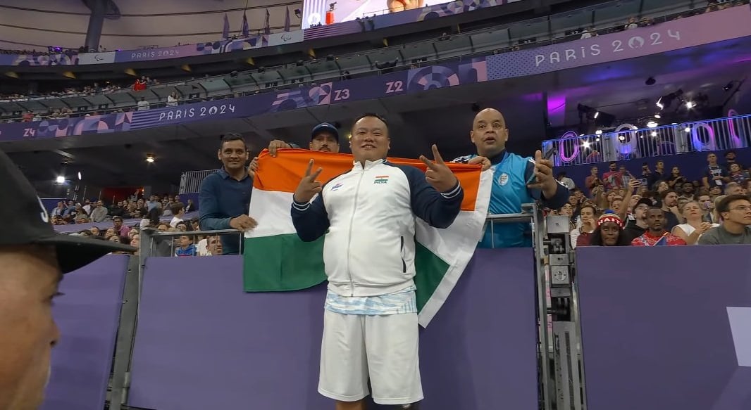 X : Hokato Hotozhe Sema has won a bronze in the men's shot put F57 final