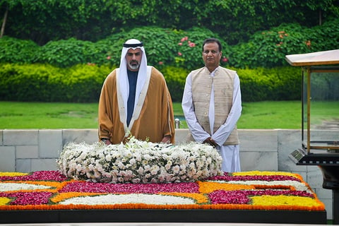 Crown Prince of Abu Dhabi at Rajghat