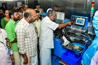 | Photo: PTI : Supercapacitor plant launch in Kerala