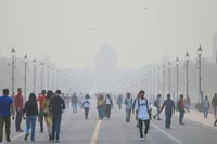 | Photo: PTI : Air quality remains poor in Delhi