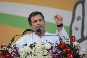 File Photo : Rahul Gandhi addresses an election rally at Nahan in Himachal Pradesh |