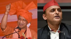 UP Chief Minister Yogi Adityanath (left) and SP supremo Akhilesh Yadav (right)