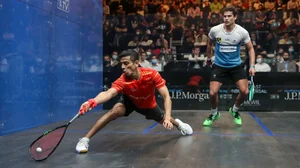 File image of Saurav Ghosal (L) in action.