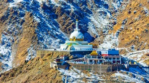 Shanti Stupa, one of the oldest stupas situated in Leh
