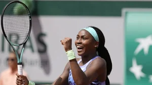 Coco Gauff celebrates her win over Kaia Kanepi during their third round match of French Open 2022 on