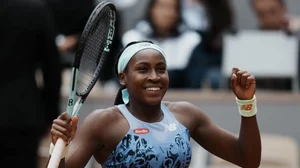 Coco Gauff celebrates her win over Sloane Stephens in the quarterfinal match of French Open 2022 on 