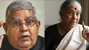 Jagdeep Dhankar (left) and Margaret Alva (right).
