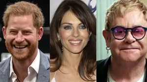 Prince Harry, Elizabeth Hurley, Elton John