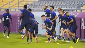 USA players participate in a team training session on Sunday.