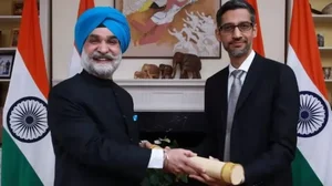 Google CEO Sundar Pichai receives the Padma Bhushan award for 2022 in the Trade and Industry categor
