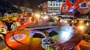 Bengaluru: Preparations of Prime minister Narendra Modi's road show at Rajajinagar, in Bengaluru