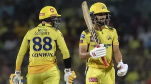 Devon Conway and Ruturaj Gaikwad put up a 87-run stand to steer CSK towards a decent total.