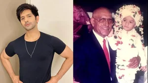 Vardhan Puri with his grandfather Amrish Puri