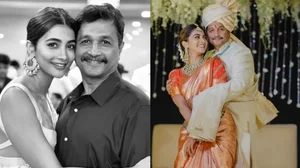 Pooja Hegde with her father 