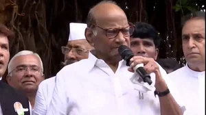 Sharad Pawar addressing NCP workers
